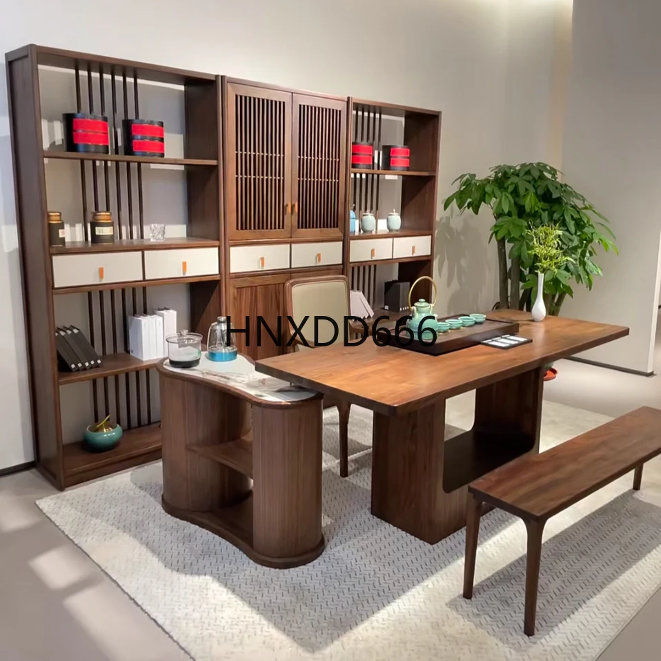 

New Chinese solid wood tea table tea table