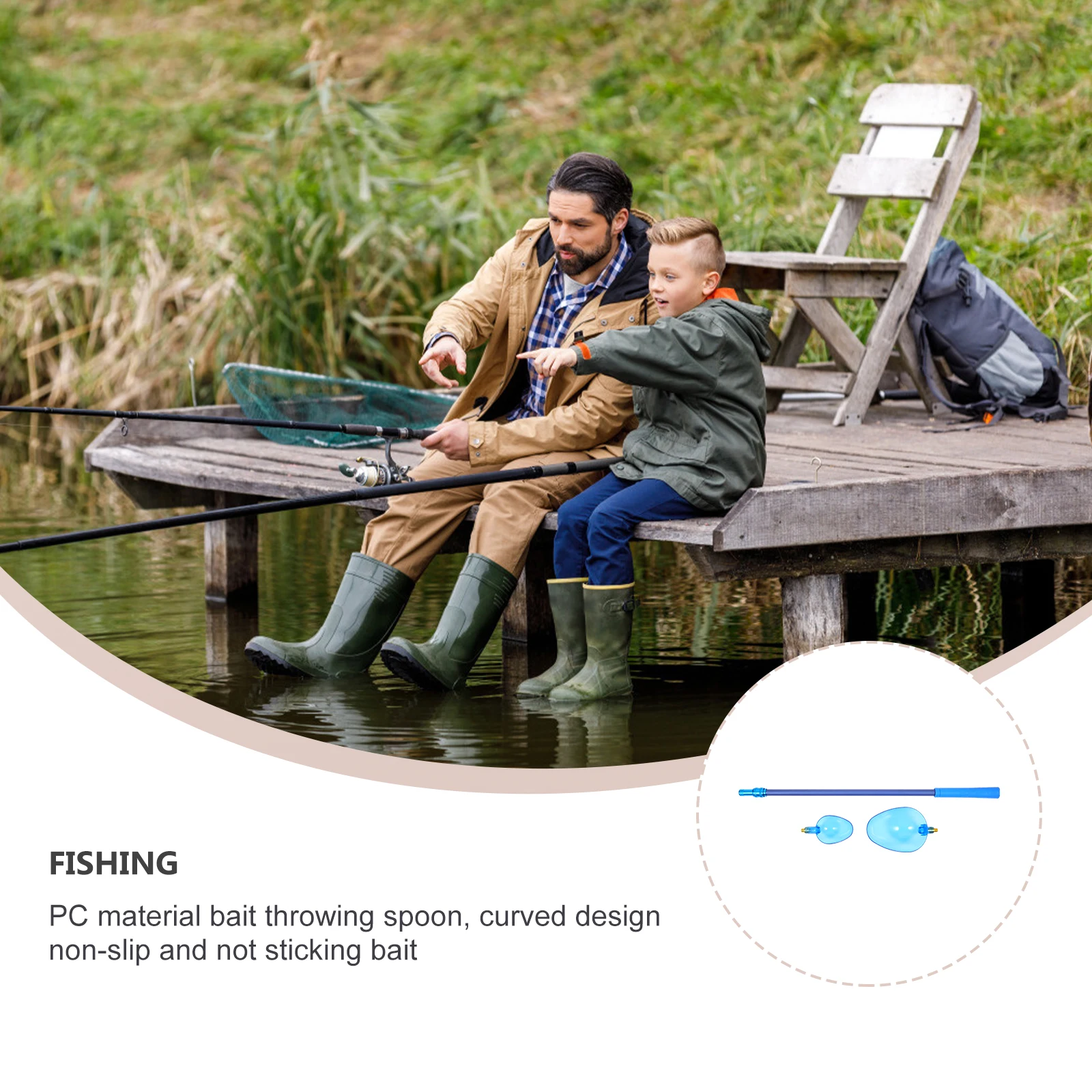 

Bait Casting Scoop Fishing Tool Telescopic Carbon Pole Removable Head Bait Throwing Carp Feeder Toss Spoon Fishing Gear