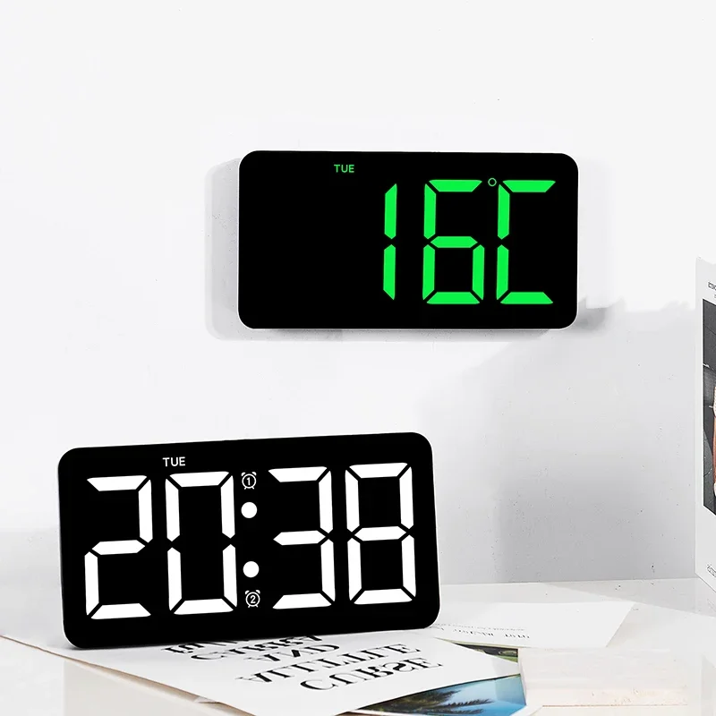 New LED Alarm Clock Digital Wall Clock Super-Size 10.8