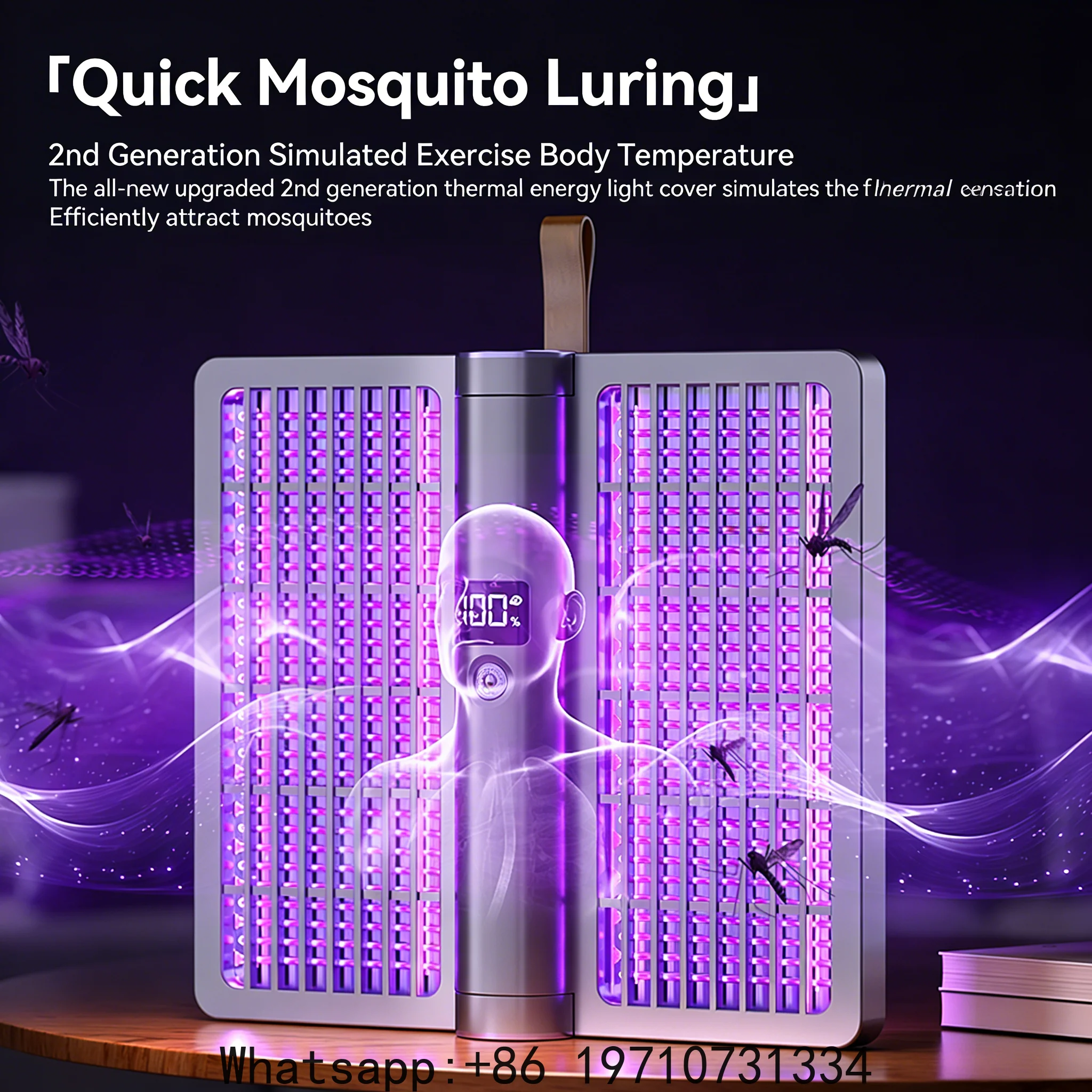 Upgraded 4 in1 Electric Mosquito Killer Portable Foldable Bug Zapper with UV Light Lamp USB Rechargeable Fly Swatter Insect Trap