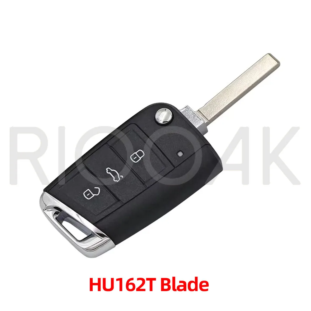 リモートキーシェルカバー、3ボタン、mqb、ゴルフ5,7、スポーツバン、gti、mk7、シュコダ、オクタビア、a7、シート、hu66、hu162tブレード、1個