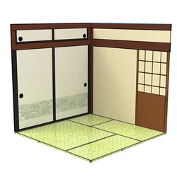 1/12 Japanese Scene PVC Background Doll House Suitable for obj 11 Chinese Style Dollhouse Room Hand Soldier Scene Accessories