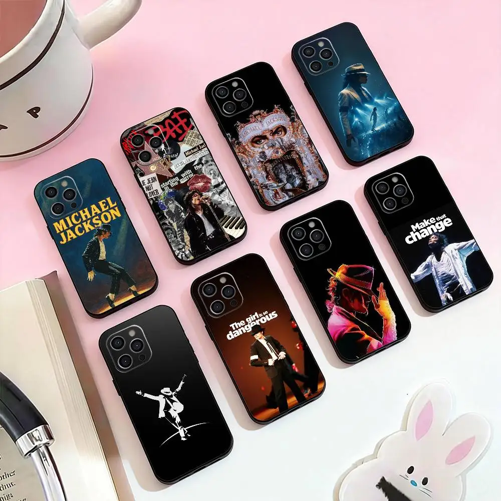 

Singer M-Michael jackson Phone Case For iPhone 17,16,15,14,13,12,11 Plus,Pro,Max,XS Silicone Soft Cover