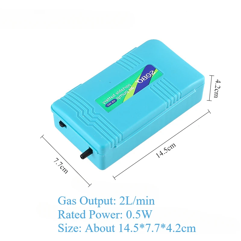 Ultra Silent Aquarium Air Pump Fish Tank Single Outlet  Air Pump Dry Cell Battery Operated Aerator Compressor 1pcs