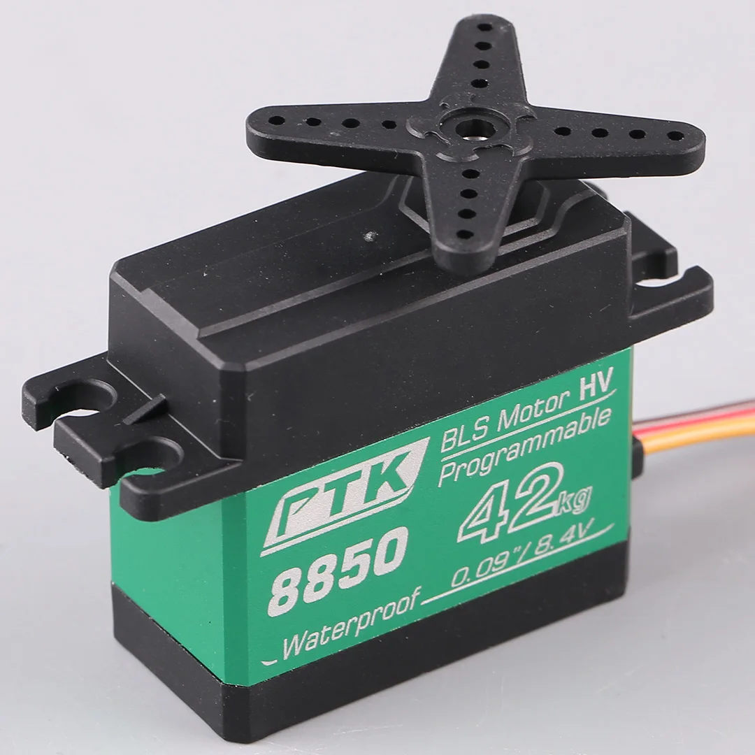 

PTK 8850/8852 High Torque CNC mid Shell Servo Heavy Duty 30kg 42kg for Car Models & Fixed Wing Aircraft