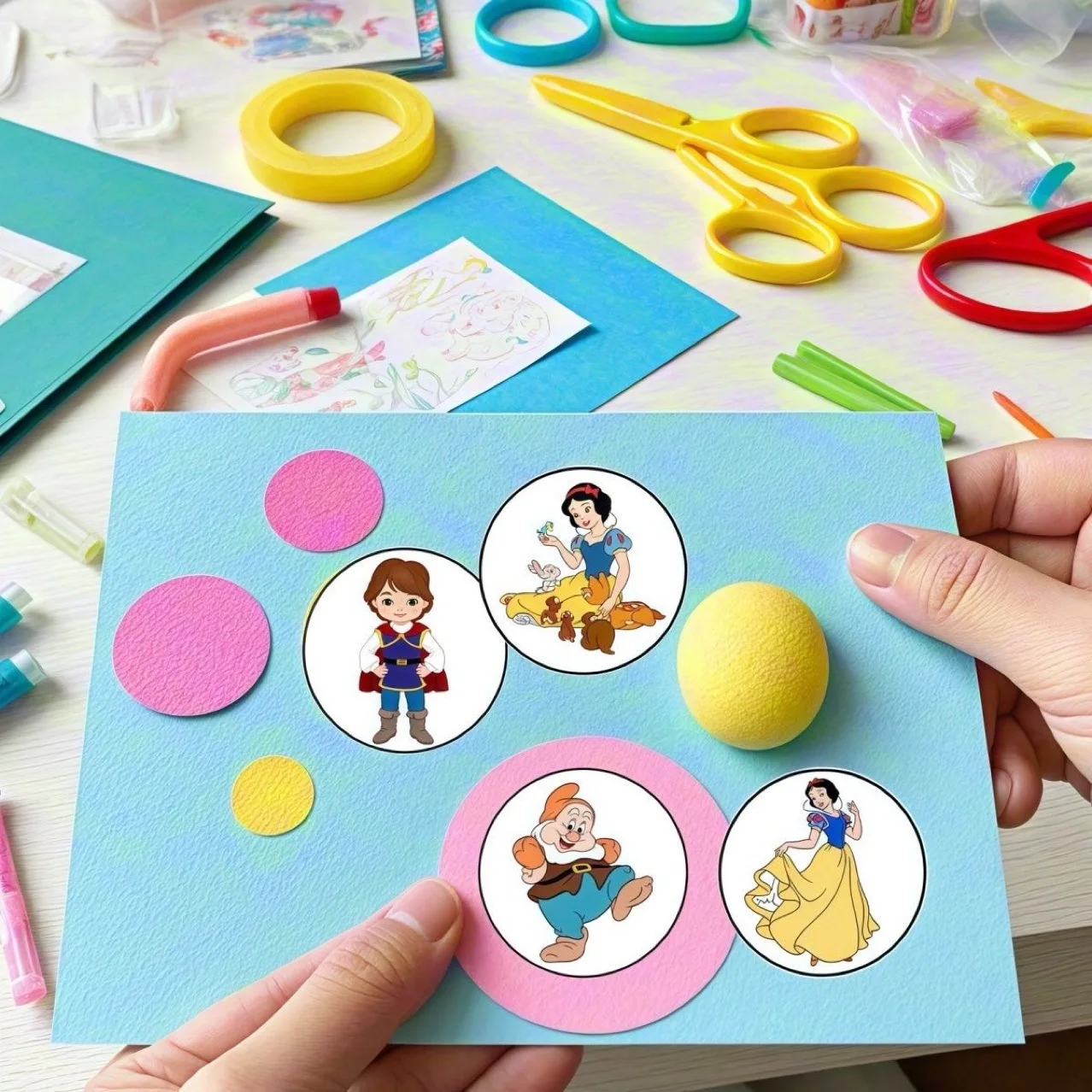 500pcs Disney Snow White Ariel Stickers Roll Princess Decals Stickers For Laptop Water Bottles Phone Computer