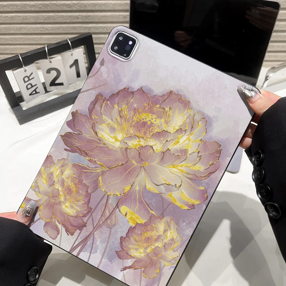 Gilded Lotus Case For Samsung Galaxy Tab S12 S11 S10 S9 S8 Ultra Plus 14.6 Case Tab S10 S9 FE 10.9 S8 S7 11 S10 S6 Lite Covers
