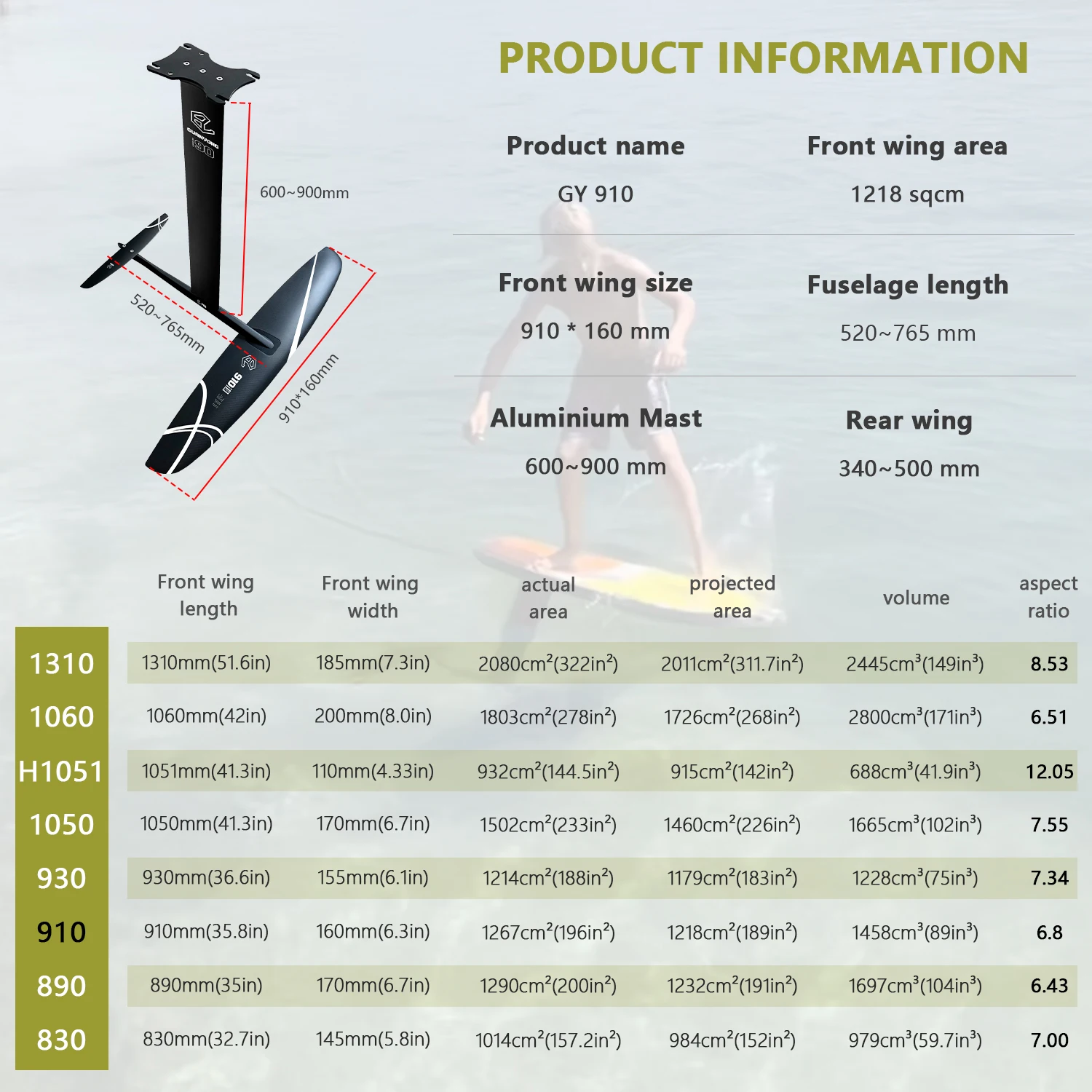 لوح ركوب الأمواج GY 910 من الأ - مراجعة Efoil Board Foil Wing Carbon وسعره