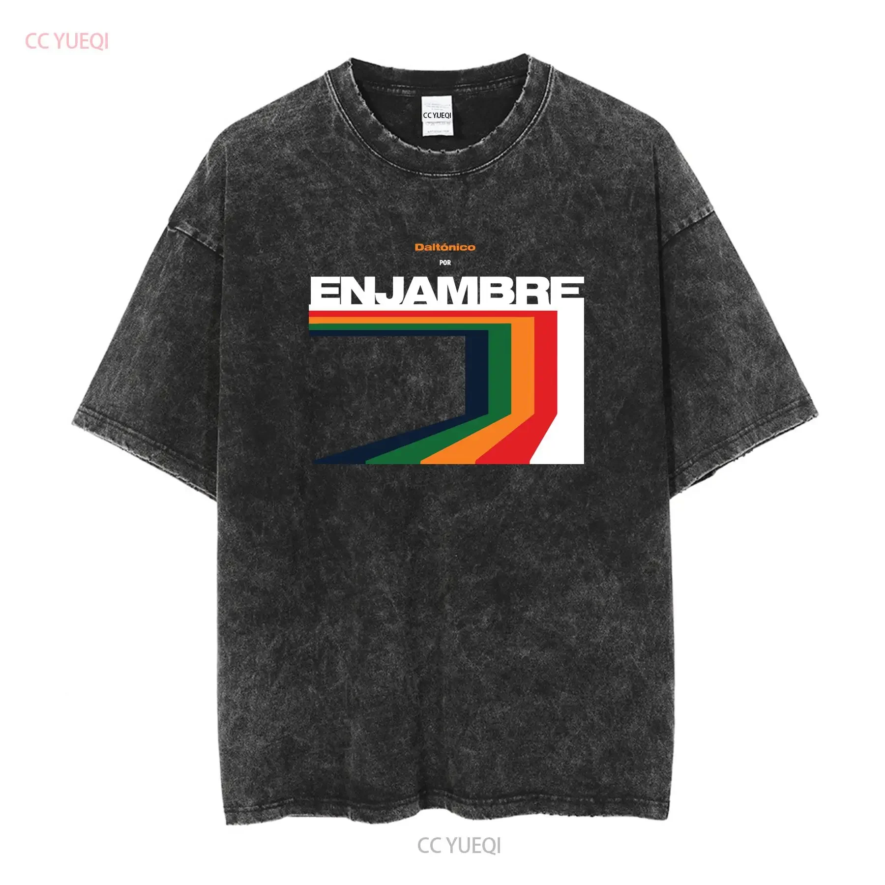 Enjambre T Shirt long or short sleeves vintage Washed homme designer clothes graphic Breathable streetwear fashion Soft Casual