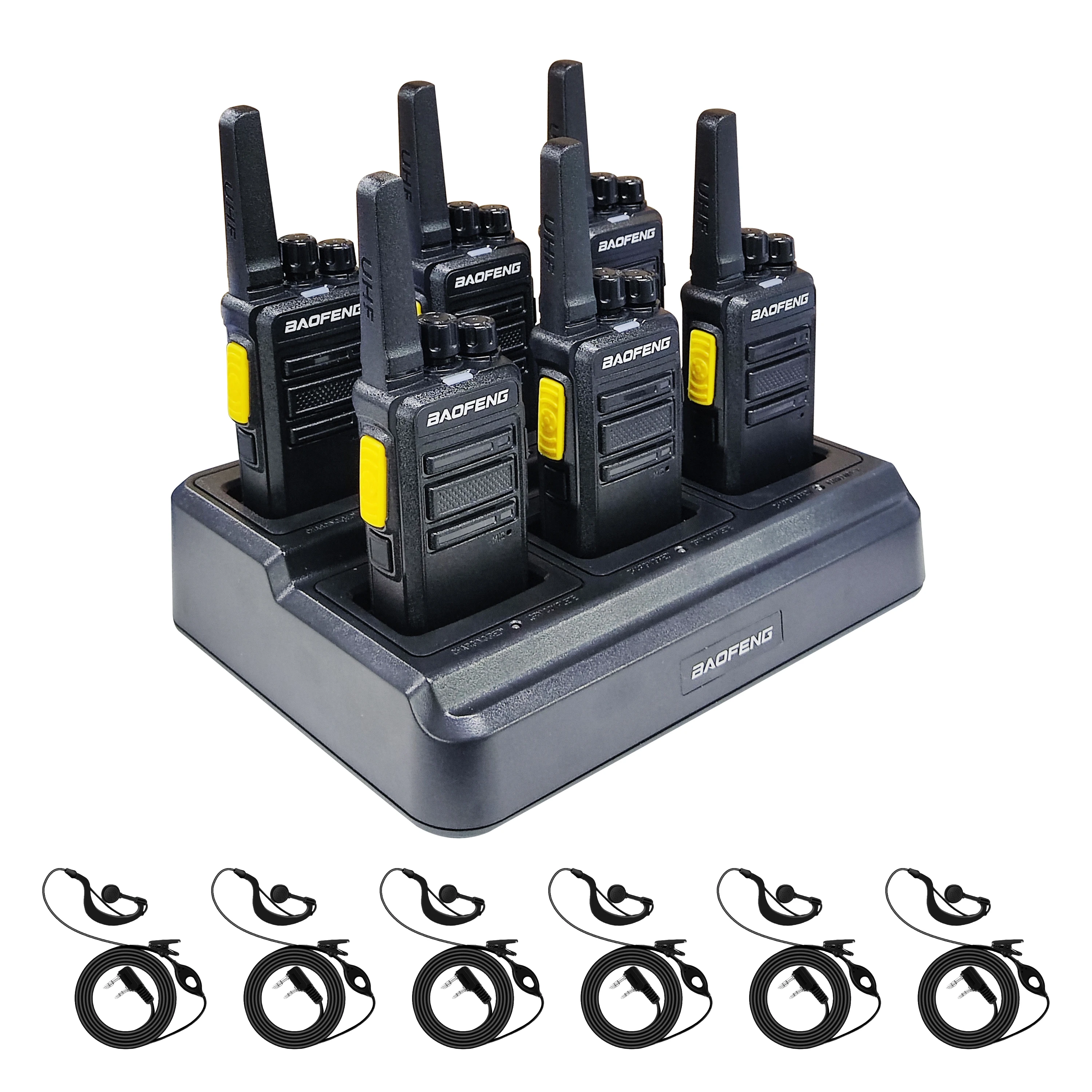 

6Pack Baofeng BD-V12B GMSK Digital Walkie Talkie UHF Encrypted Call Noice Reduction HD Wireless Copy Frequency Radio BF-V12D