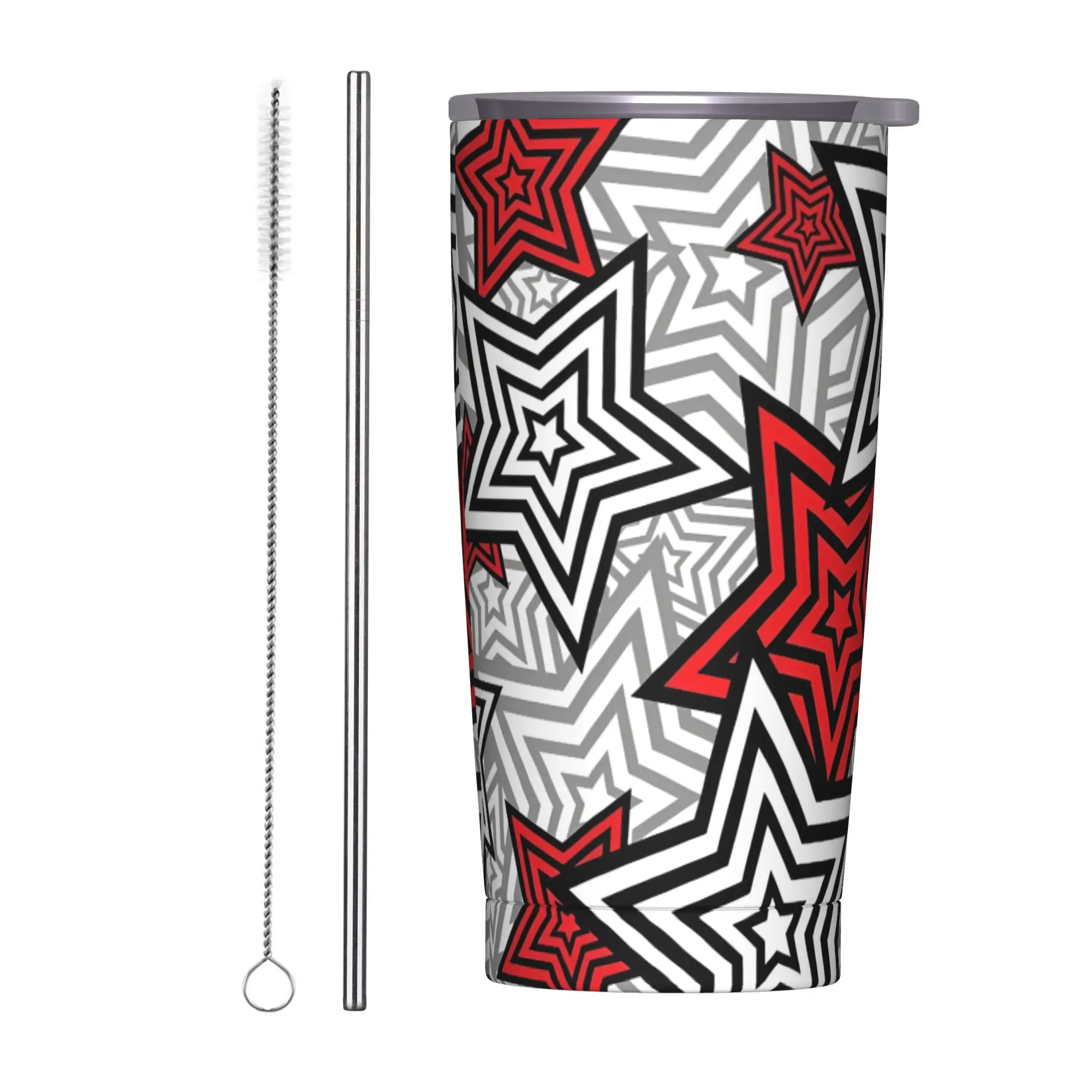 

Термокружка Monaa Personase с крышкой и соломинкой, из нержавеющей стали, с двойными стенками, для автомобиля, 20 унций