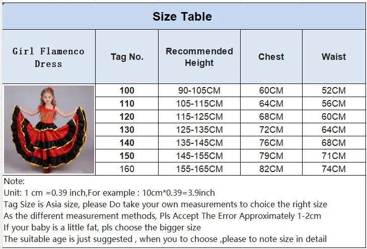Abito Flamenco Spagnolo per Bambine, Vestito da Ballo con Balze a Strati in Raso, per Festival, Carnevale, Spettacoli Teatrali e Danza