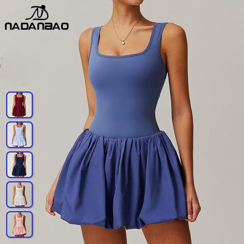 

Nadanbao Fashion Two-Piece Sports Dress Women's Anti-Walking Basing Outdoor Running Fitness Tennis Skirt Women's Clothing 2025