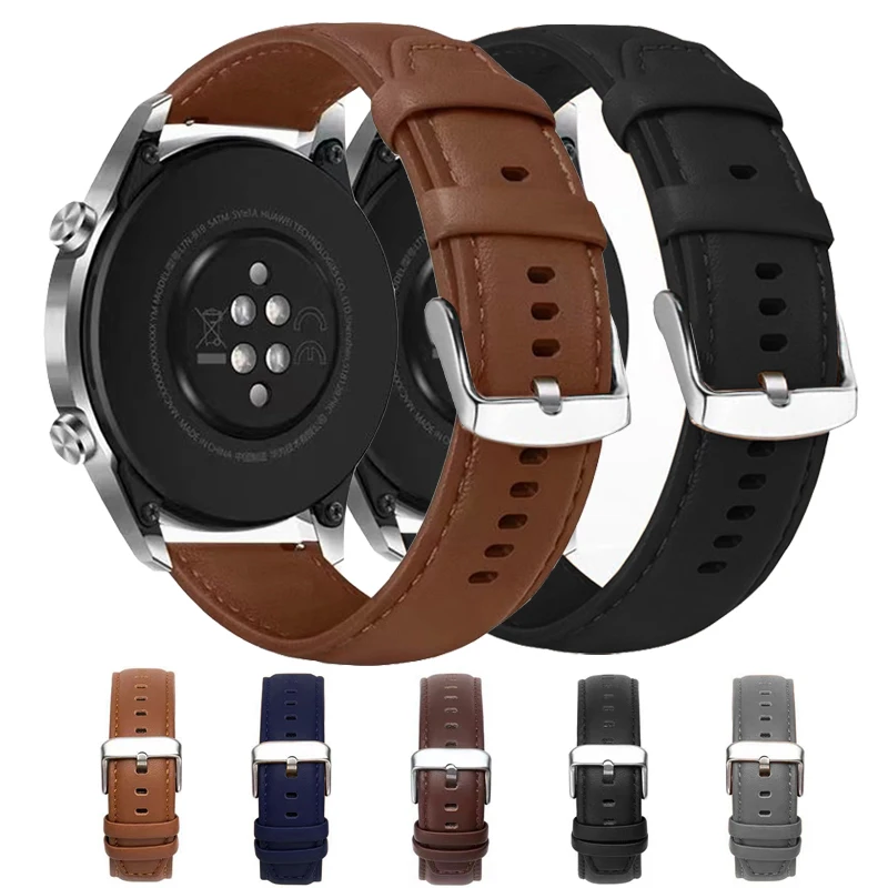 

Ремешок кожаный для Samsung Watch 3 45 мм S3, быстросъемный деловой браслет для Huawei GT2 GT3 Pro 46 мм, 22 мм