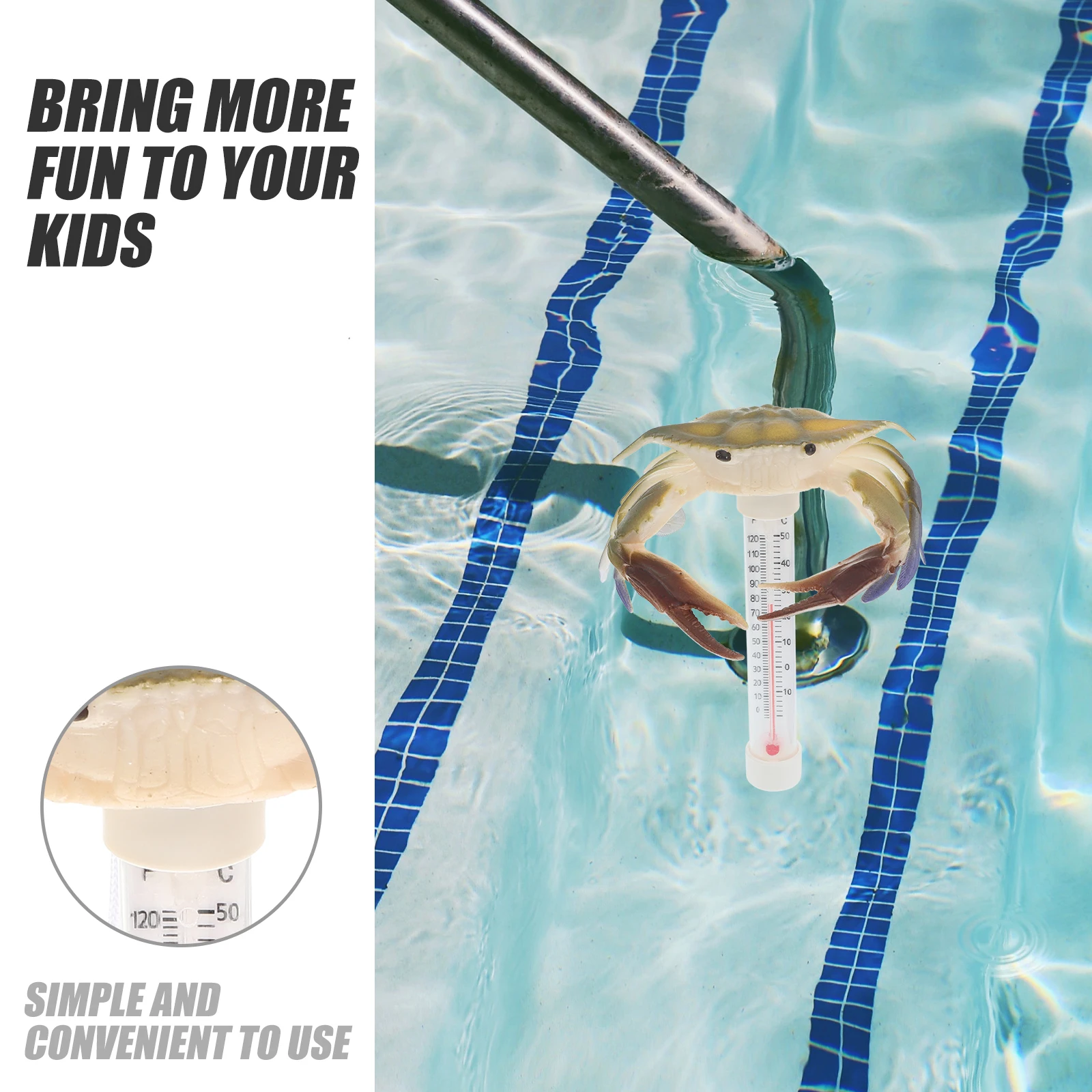 

Floating Pool Thermometer Waterproof Water Temperature Gauge For Swimming Pool Fish Tank Bathtub Summer Party