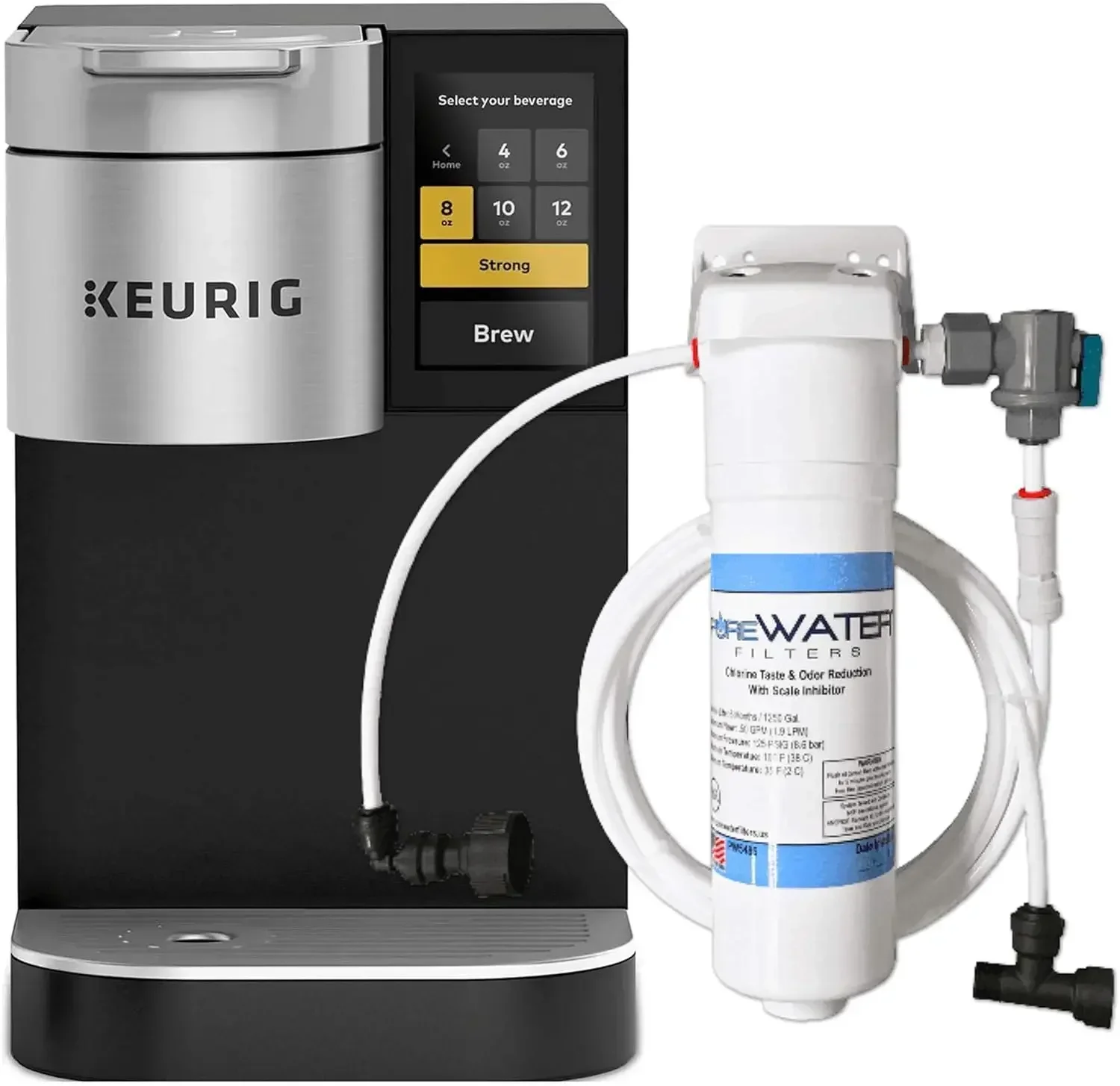 

Keurig K2500 Plumbed Single Serve Commercial Coffee Maker and Tea Brewer with Direct Water Line Plumb and Filter Kit