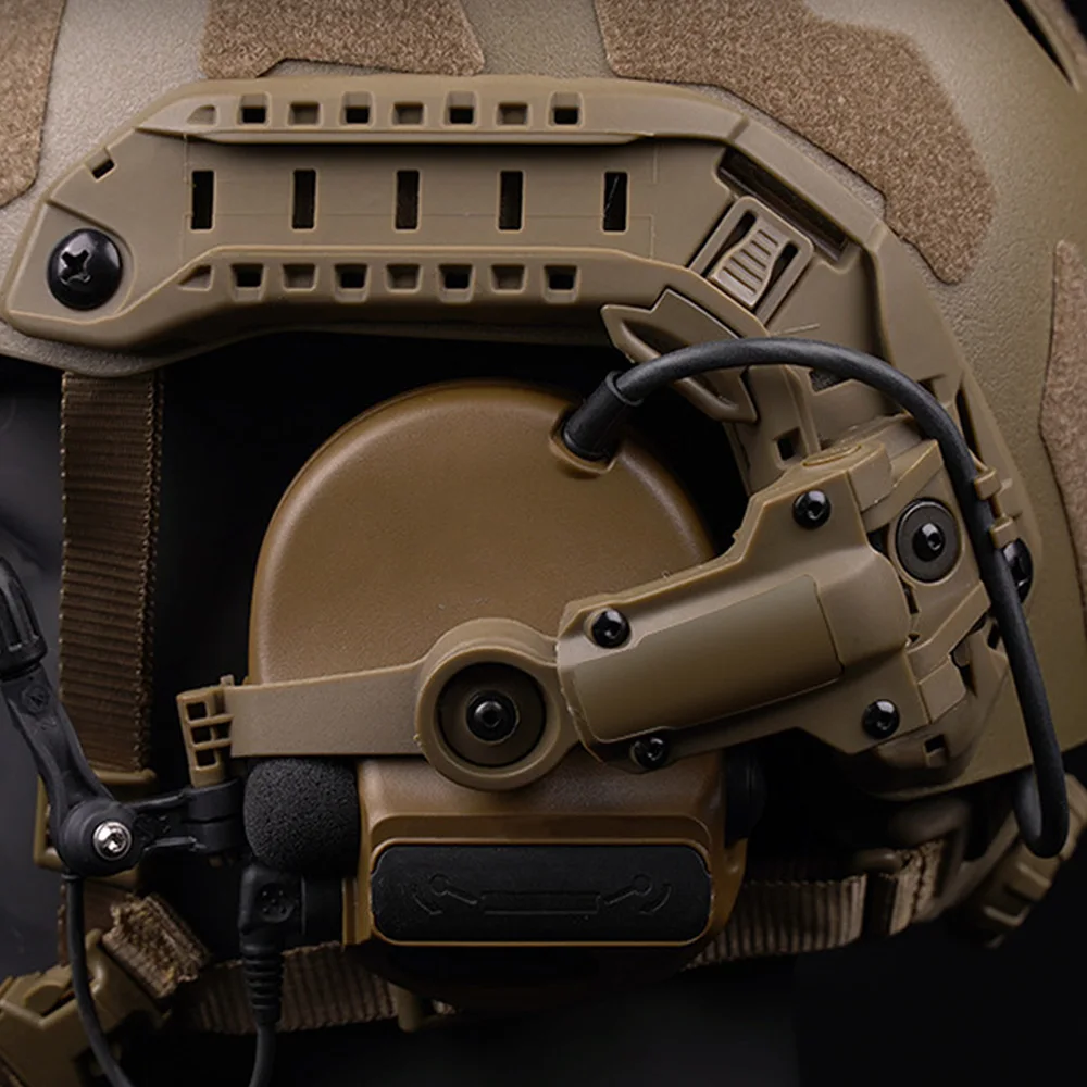 VULPO Tactical Helmet Headset Rail Mount adattatore per staffa per auricolare per Comtac III/C Series Headset Fit OPS Core ARC M-LOK casco