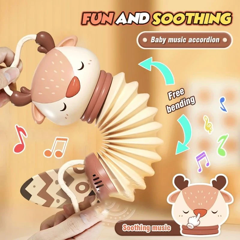 Cartoon Accordeon Baby Muziek Speelgoed Vroeg Onderwijs Instrument Elektronisch Vocaal Speelgoed Kinderen Educatief Kalmeren Speelgoed Kerstcadeaus
