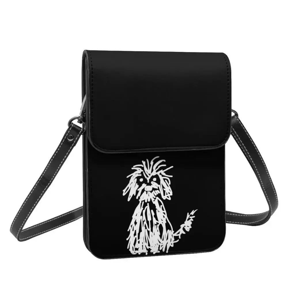 Funny Dog Graffiti Shoulder Bag Animal Cute Reusable Leather Outdoor Mobile Phone Bag Female Bulk Bags