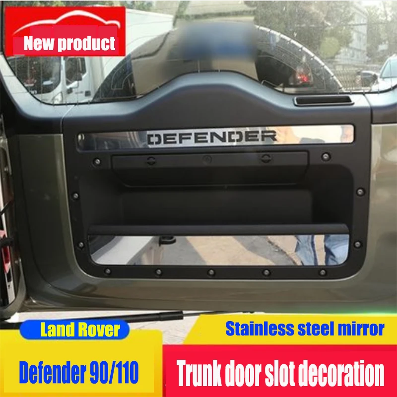 for 20-22 Land Rover New Defender trunk tailgate door slot wordmark decoration bright strip 90110 interior modification