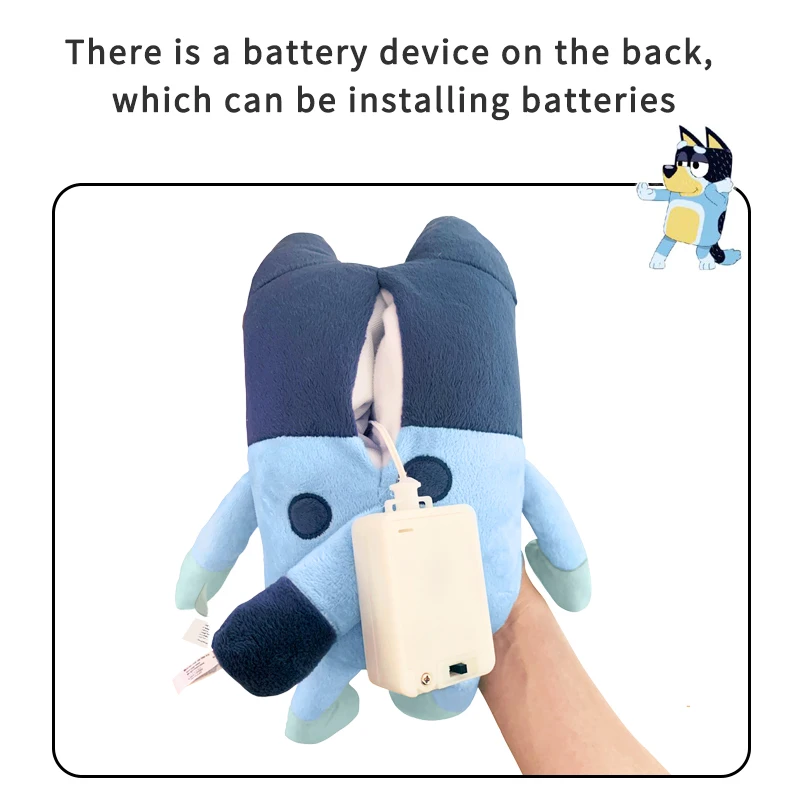 30 سنتيمتر يتحدث بلوي الكرتون أنيمي الشكل البنغو الكلب الموسيقى محشوة ألعاب من القطيفة دمى لطيف الحيوان الغناء الكلب ألعاب زرقاء للأطفال