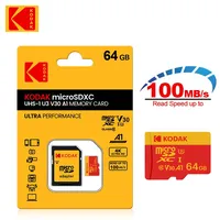 KODAK Micro SD Card 64GB 128GB Memory Flash Card 32GB 256GB 512GB C10 TF SDXC U3 V30 4K Storage Card Microsd with Adapter for PC