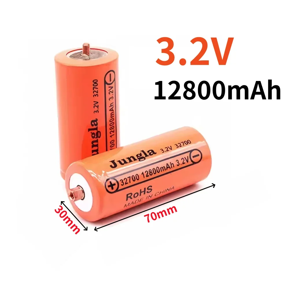 100% Original 32700 3,2 V 12800mAh lifepo4 batería recargable profesional batería de fosfato de hierro y litio con tornillo