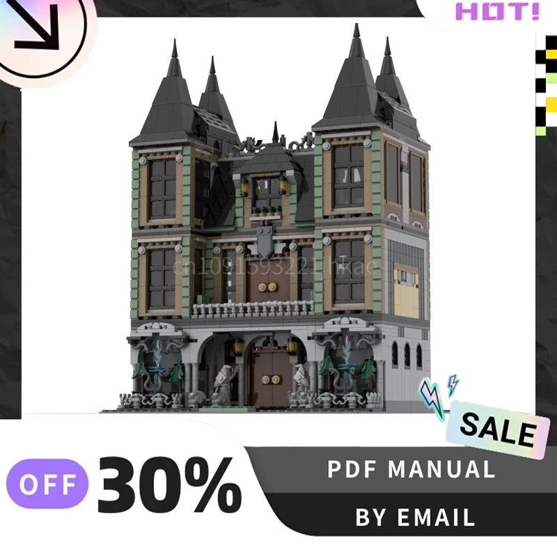 

[3041 шт.] индивидуальный набор креативных строительных блоков MOC Malfoy Manor STEM, развивающие игрушки, комплект строительной модели, подарки на день рождения
