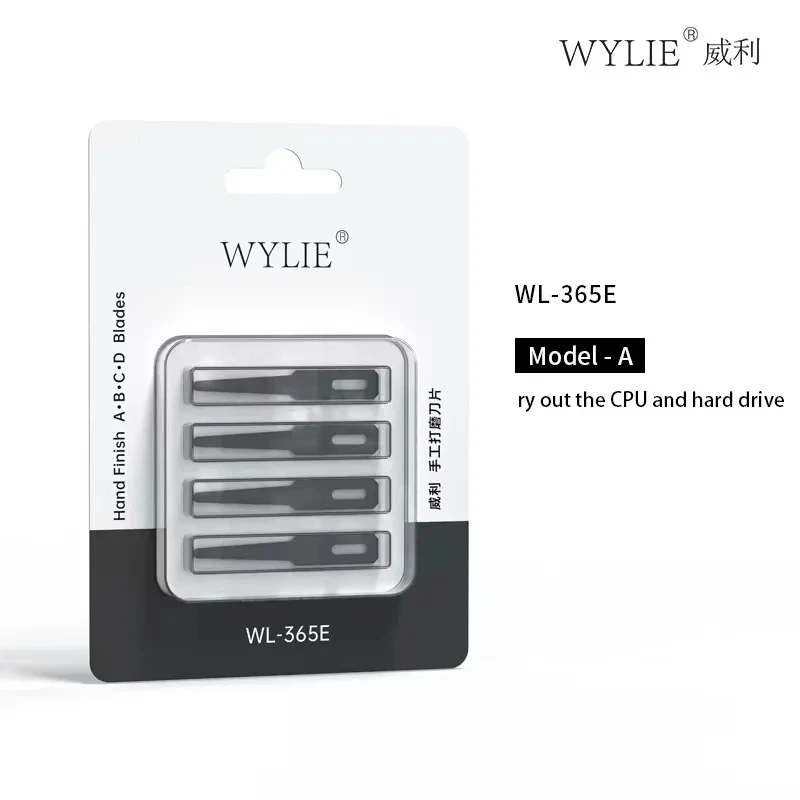 WYLIE WL-365E 4 w 1 wielofunkcyjne ostrze do usuwania kleju do ręcznego szlifowania elastyczności płyta główna CPU IC demontaż narzędzi — zdjęcie 3