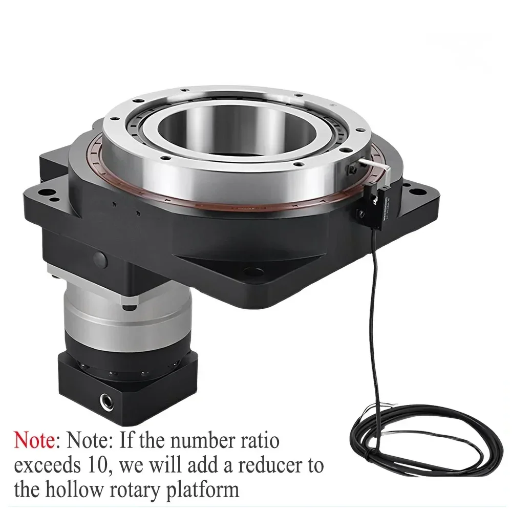 High Precision 1 arcmin 360 Degree Turutable Hollow Rotating Platform Divider for 750w 80mm Servo Motor Nema34 Stepper Moto