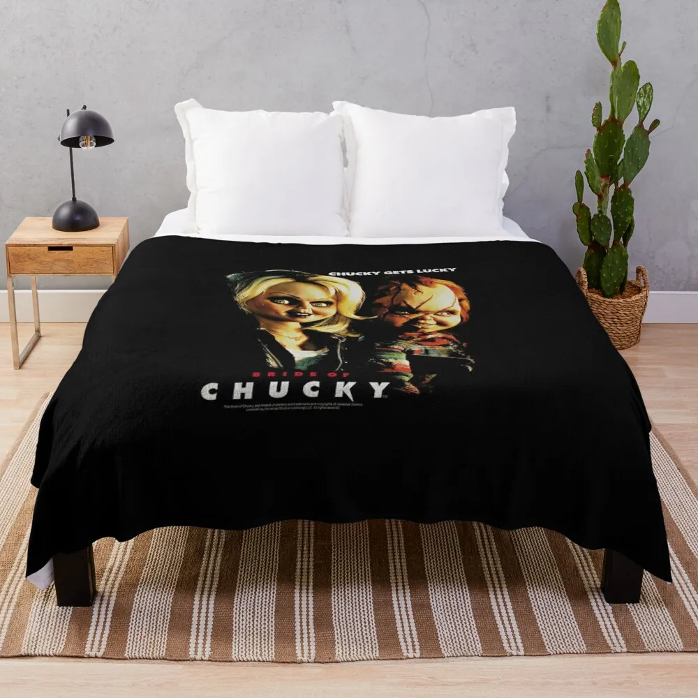 Bride Of Chucky Chucky - Gets Lucky Poster Throw Blanket Luxury Brand Winter beds Loose Fashion Sofas Blankets