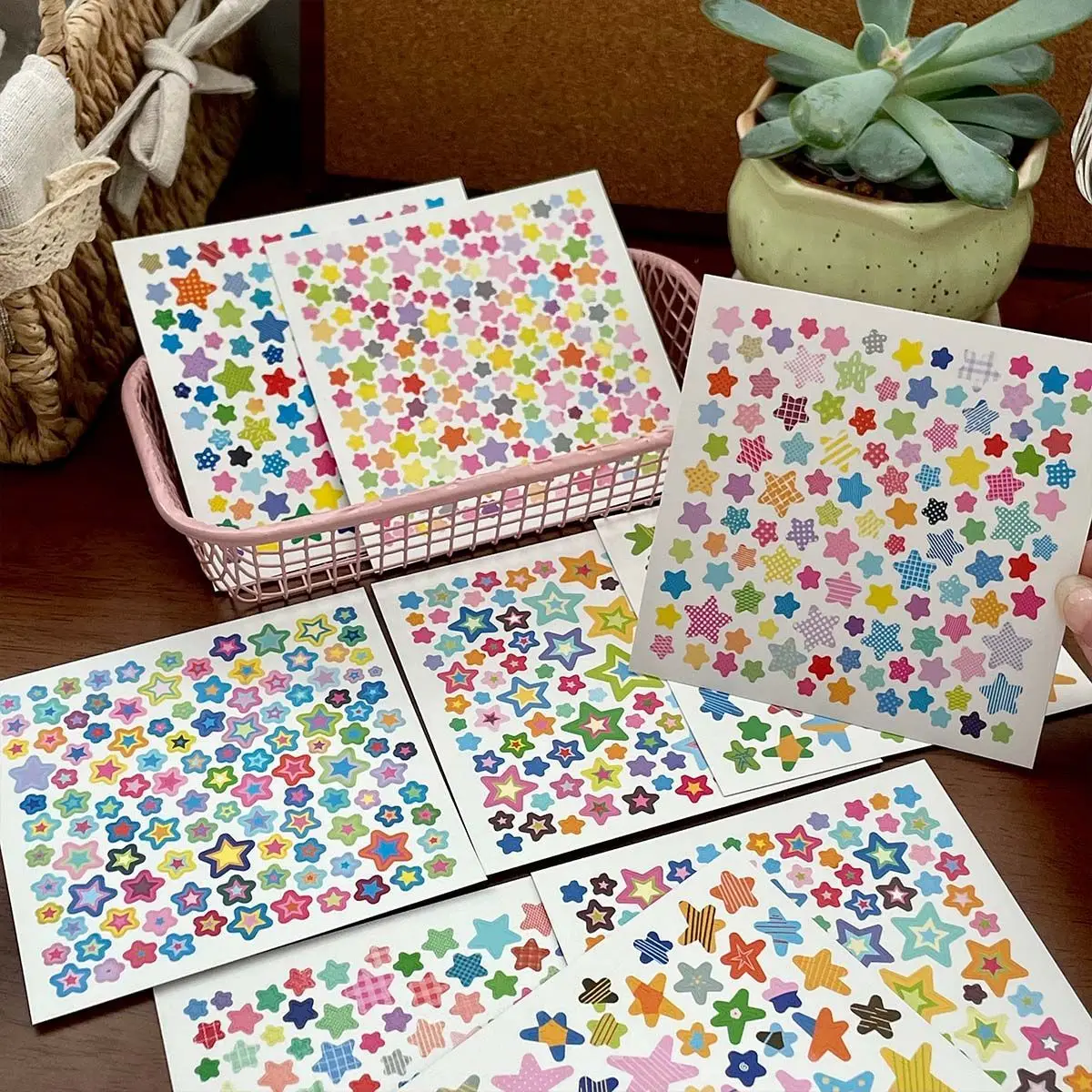 5/10pcs Colorful Star Starstorm Stickers DIY Scrapbook Phone