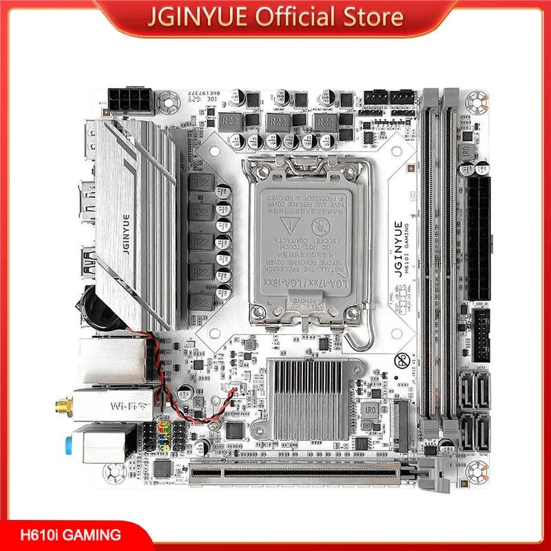 

Материнская плата JGINYUE H610 LGA1700, Поддержка Intel Core i3/i5/i7/i9, 12-й 13-й процессор, двухканальная Память DDR4 H610i для игр