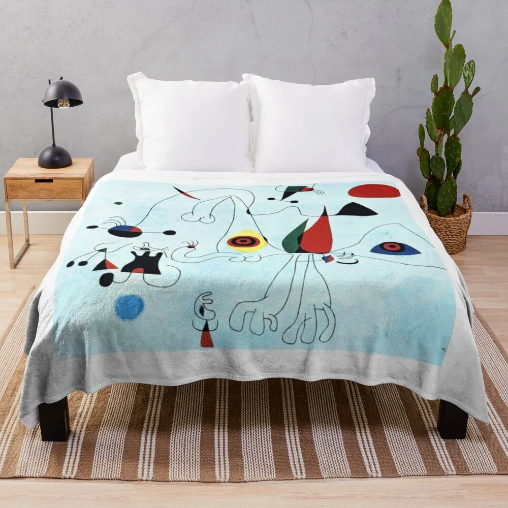 Joan miro Cubism and Abstract Art Throw Blanket Blankets For Bed Sleeping Bag warm for winter christmas decoration Blankets