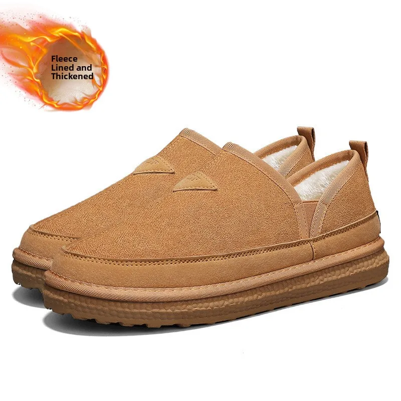 

Зимние мужские повседневные зимние ботинки без шнуровки на подкладке, уличные хлопковые модные спортивные желтые ботинки до середины икры