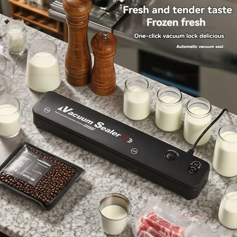 Electric vacuum sealer machine 220V/110V food storage device with vacuum bag link home portable seal food freshly preserved