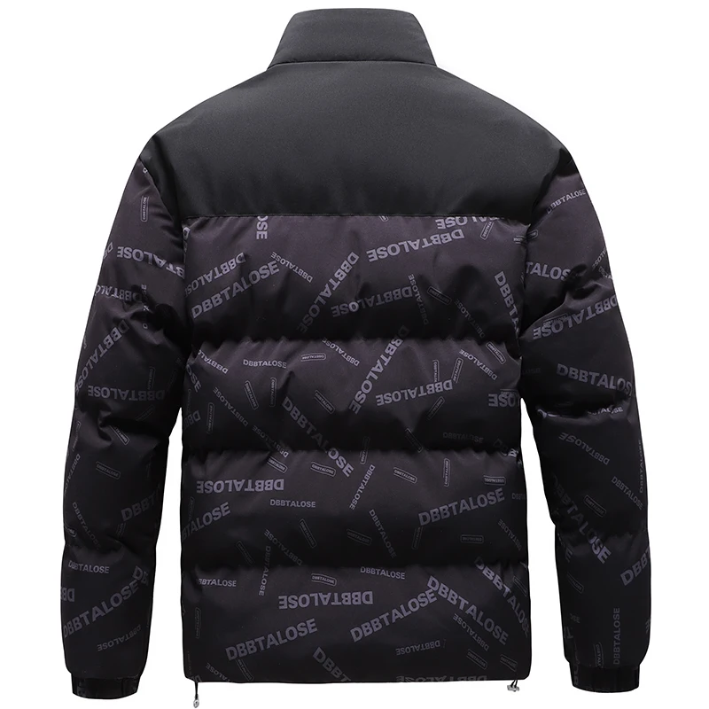 Wram-Parkas impermeables con estampado de letras para hombre, chaquetas gruesas a prueba de viento, abrigo informal para otoño e invierno, novedad