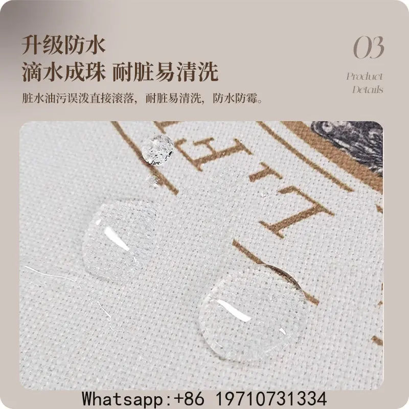 Dining table cloth waterproof, oil-proof and anti-scalding leave-in table mat new light luxury high-end coffee table cover cloth