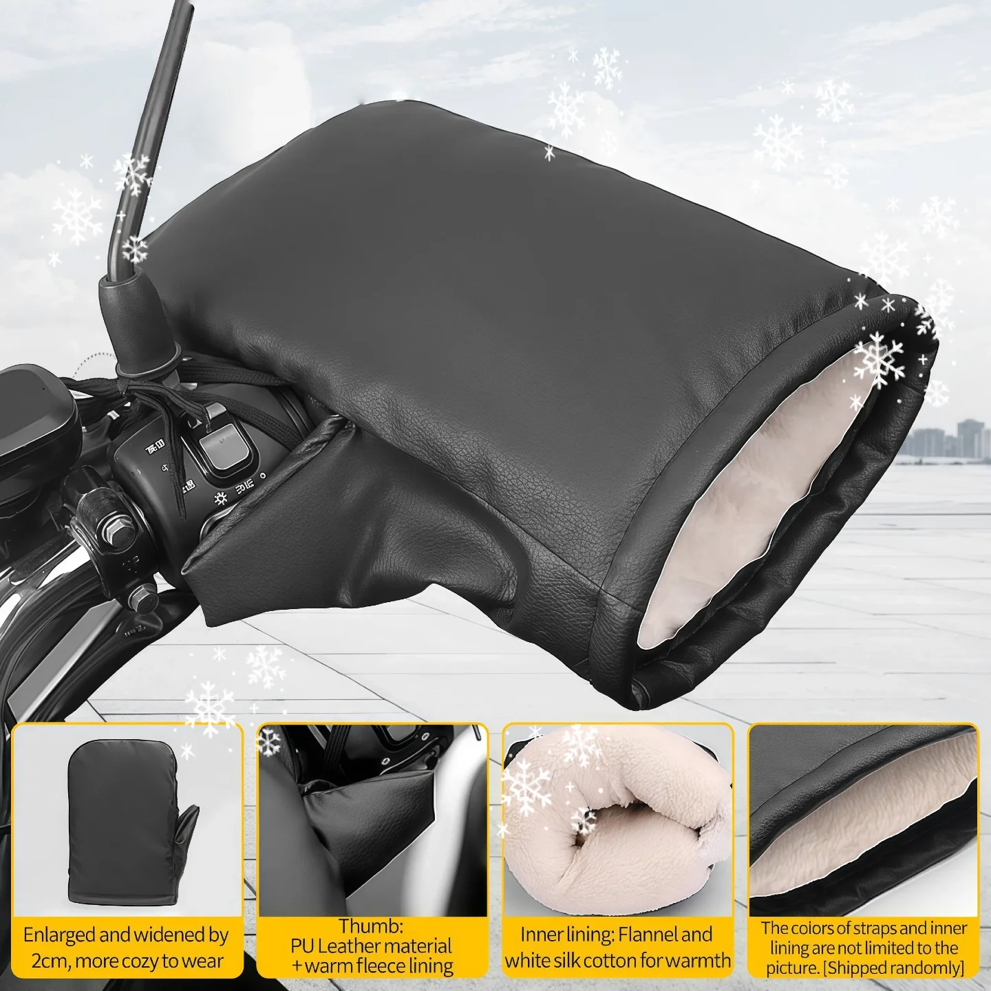 

Motorcycle Handlebar Muffs Winter Equipment Mitts Warmer Gloves Waterproof Handmuffs Bicycle Handle Cover Hand Covers Warmers