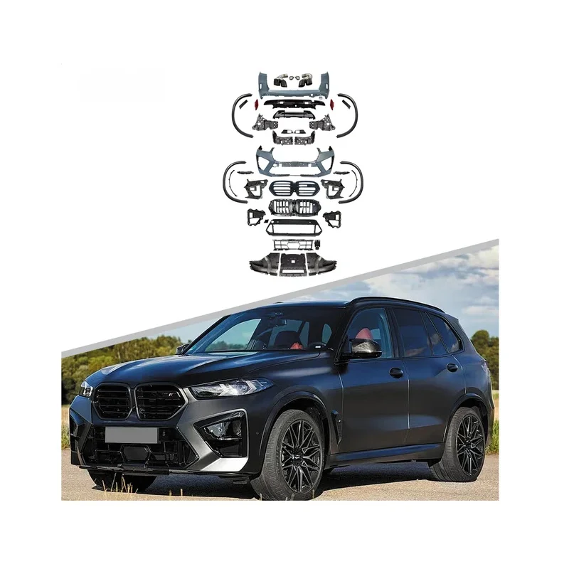 

Car Body Kit for X5 G05/G18 2023+ upgrade to X5M Rear Diffuser Spoiler front bumper grille side
