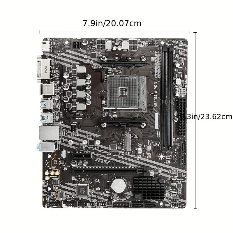 اللوحة الأم MSI A520M A PRO DDR4 M.2 USB3.2 STAT 3.0 SSD Audio Boost AMD A520 المقبس AM4 4K Ultra HD placa mae
