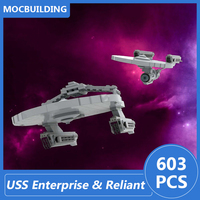 USS Enterprise NCC-1701 (Refit) & Reliant NCC-1864 Moc Building Blocks Diy Assemble Bricks Space Educational Toys Gifts 603PCS