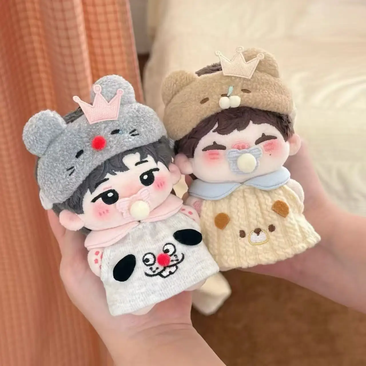 

10cm Cotton Doll Cothes Sleeping Wear Doll Pajama Set Cute Toy Doll Dress Up 10cm Baby Clothes Toy Gift