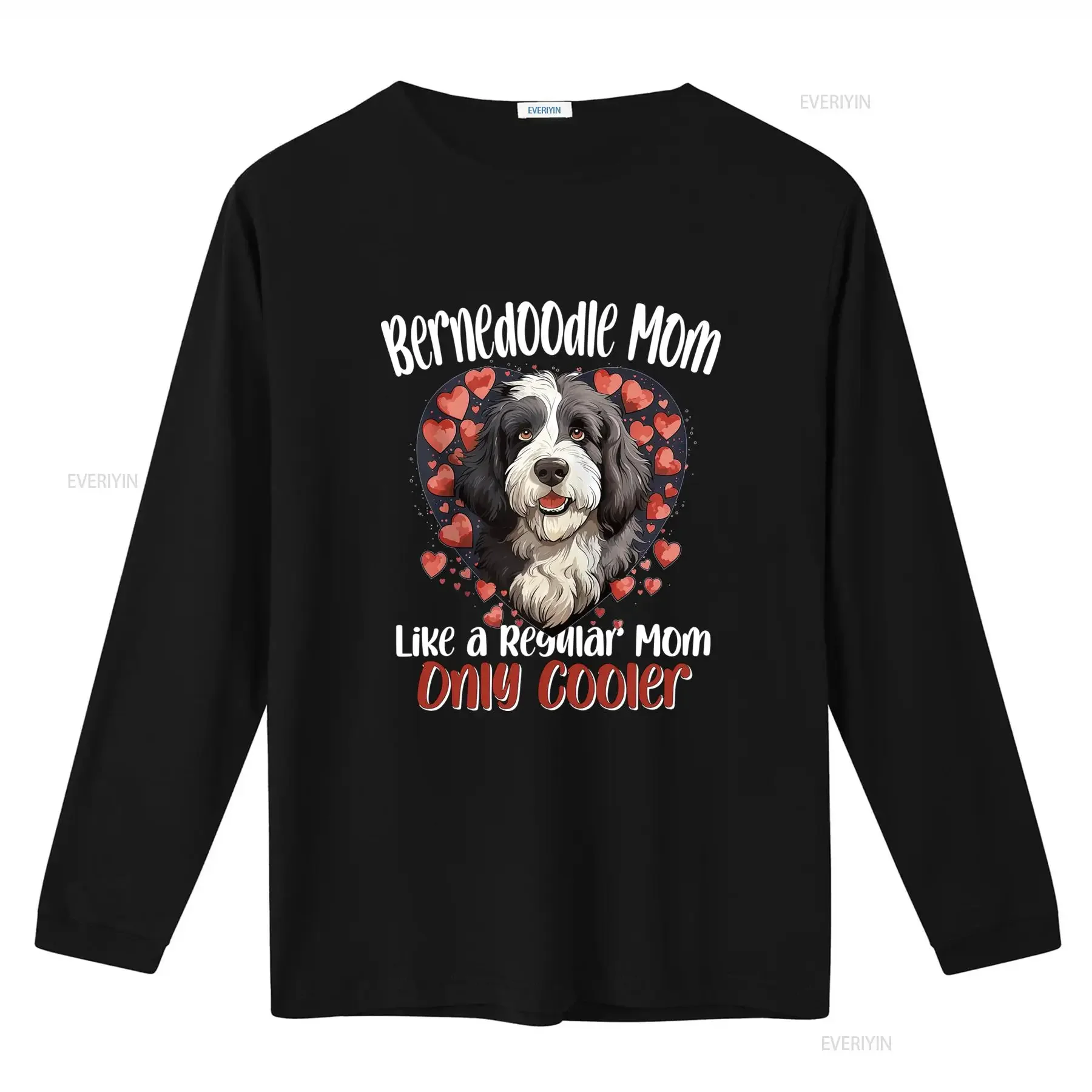 Bernedoodle Mom Like a Regular Only Cooler Dog Breed Pet T Shirt vintage Washed Breathable Slightly fashion Casual Comfortable
