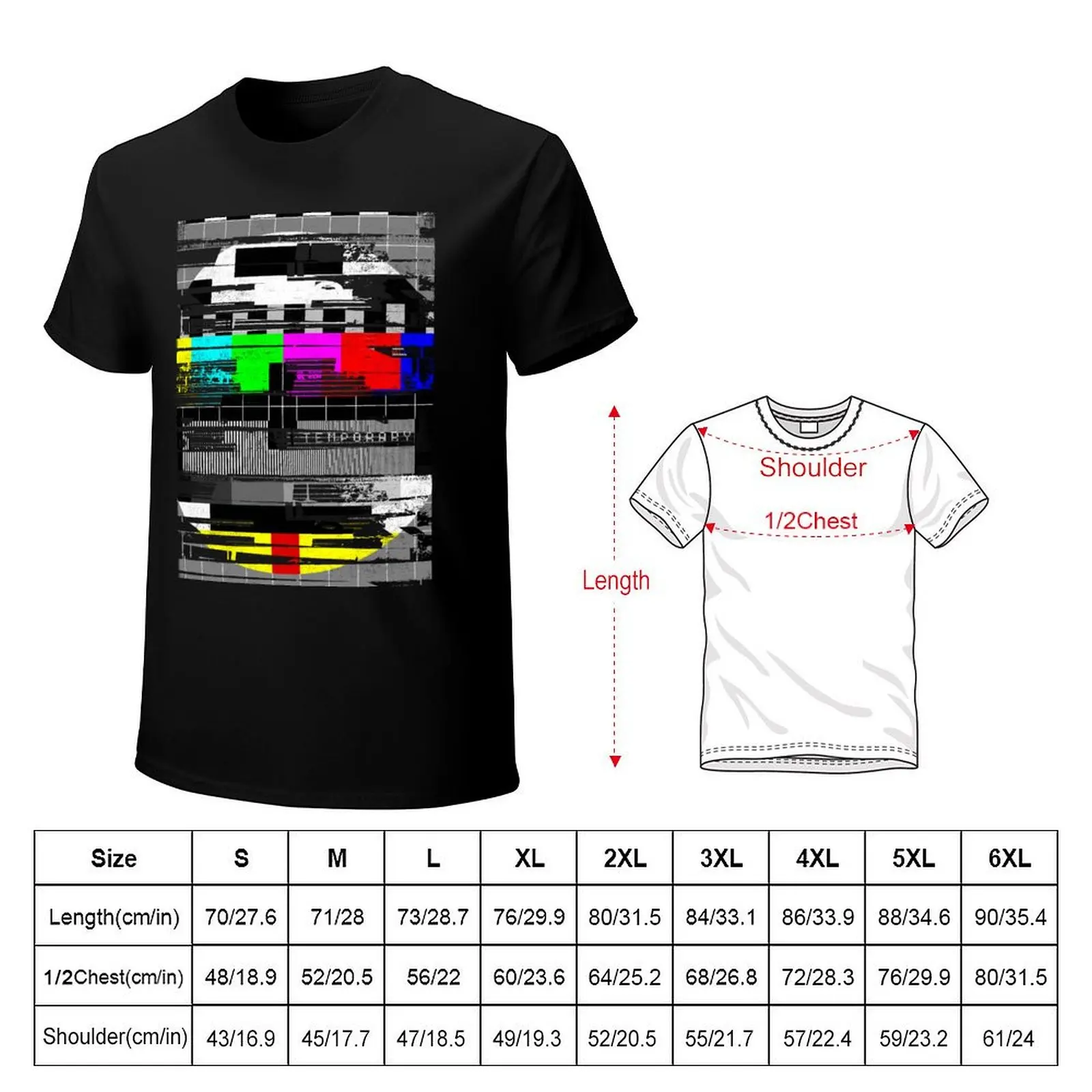 Test Card T-Shirt boys whites customs plus sizes vintage clothes Men's t-shirt