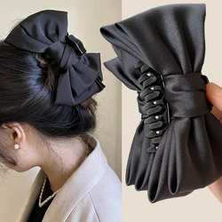 Large Bowknot Hair Claws Clip Shark Claw Hair Clips Solid Bow Hairpin Barrettes for Ponytail Women Hair Accessories Headband