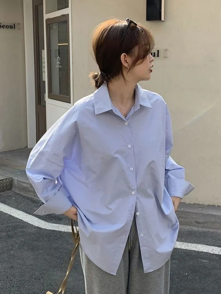 قمصان نسائية عالية الشارع Harajuku غير رسمية تناسب كل مباراة ناعمة فضفاضة متينة بلوزات Mujer بلوزات كورية جديدة بمزاج ربيعي أنيق