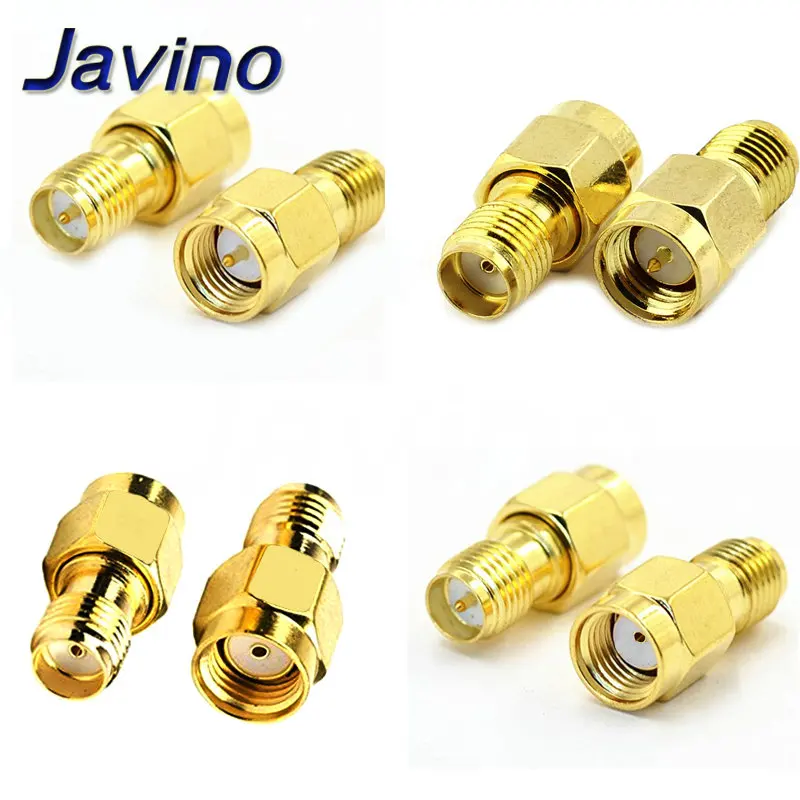 Connector SMA Female to RP SMA Male Plug Connectors Adapter Gold Plated Straight Coaxial RF Adapters