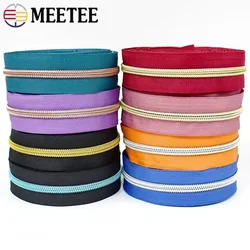1/2/3/5/10M 5# Nylon Zippers Tapes DIY Plastic Coil Zipper By The Meter Bags Purse Decorative Zips Repair Sewing Accessories