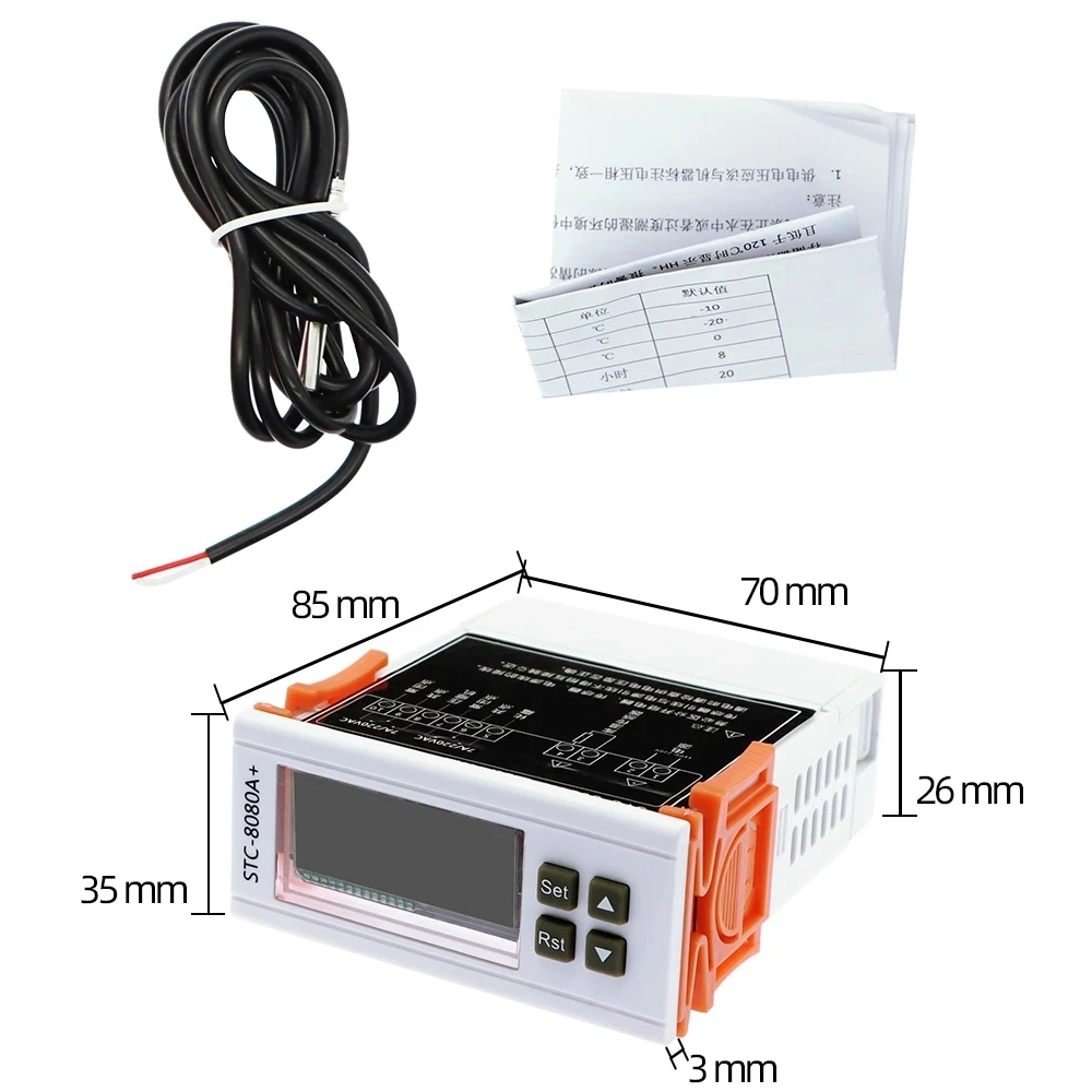 STC-8080A+ STC-1000 STC-3028 Digital Refrigerator Thermostat Temperature Controller Refrigeration Thermoregulator Incubator